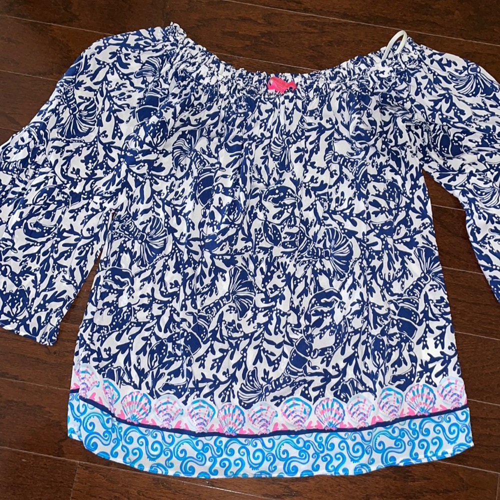 Lilly Pulitzer off the shoulder blouse